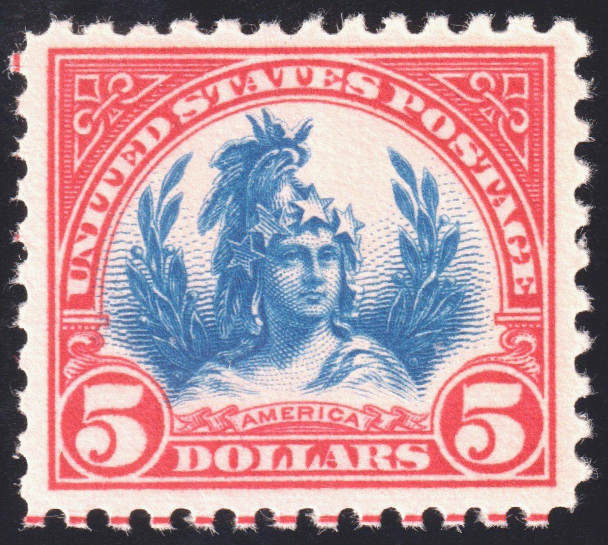 Scott #573 $5 America — Mint NH — XF— PSAG Certified