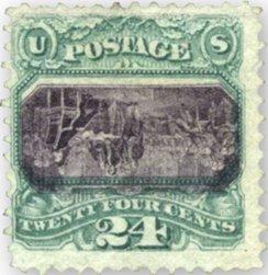 1869 Pictorial Issue 24c invert. Center inverted
