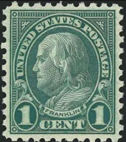 1923-1c Franklin This is a "coil waste" stamp. The valuable