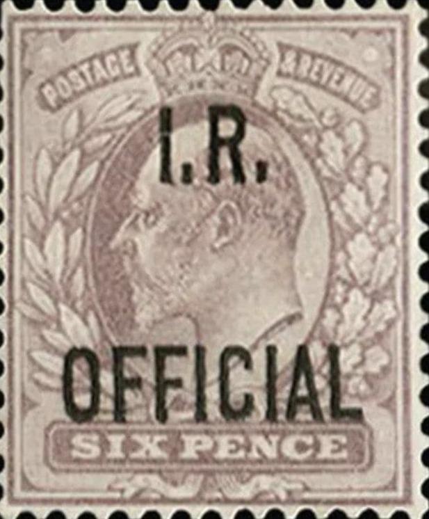 Britian "IR Official" This overprint in pale dull purple col