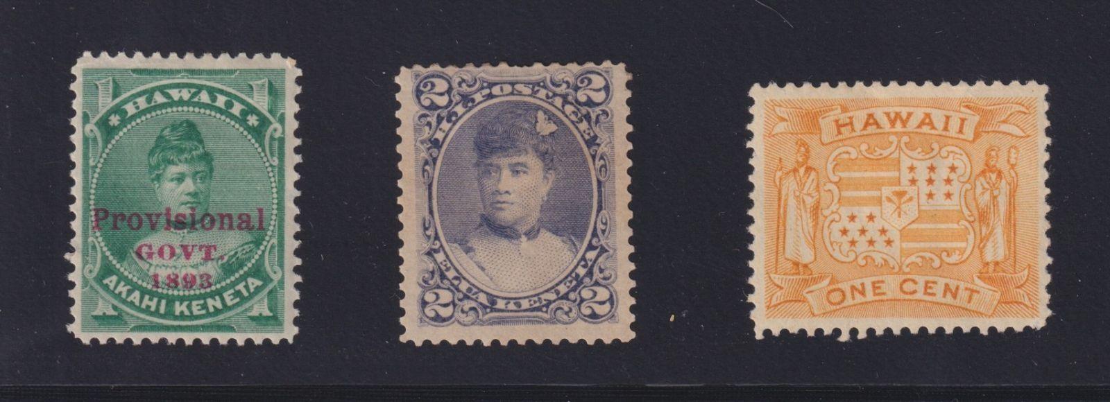 Early Hawaii 19th Century stamps. MH OG