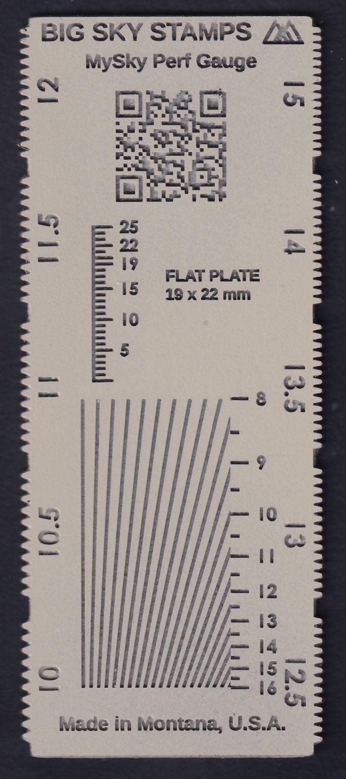 Perforation Gauge for Bureau Issues sizes 10-15 Transparent black